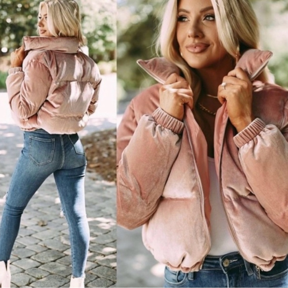 Women's Pink Puffer Jacket
